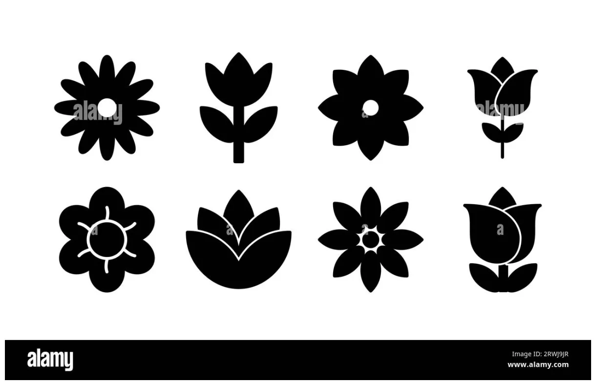 Floral icon. flower logo stock vector & art