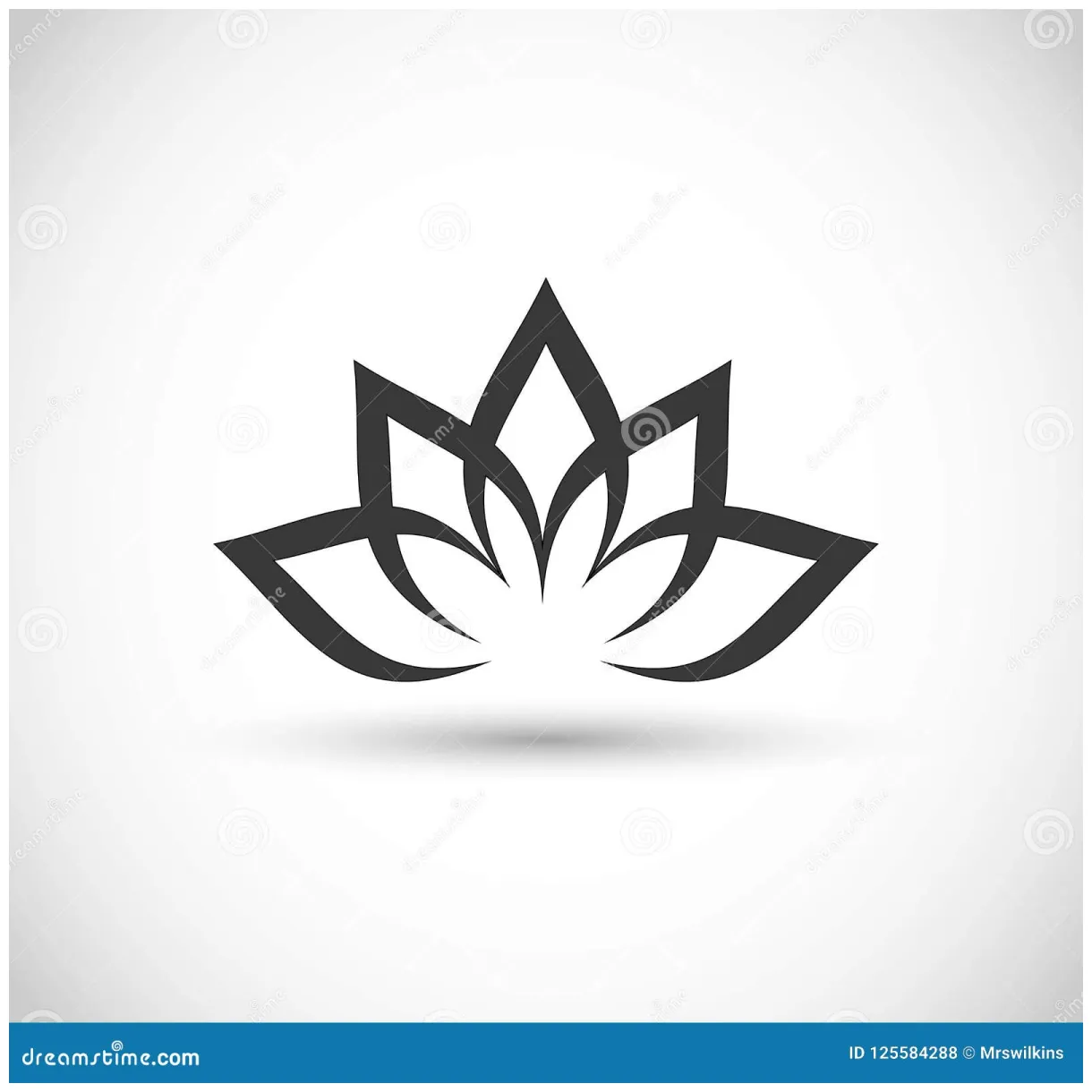 Lotus stock vector. illustration of icon 125584288