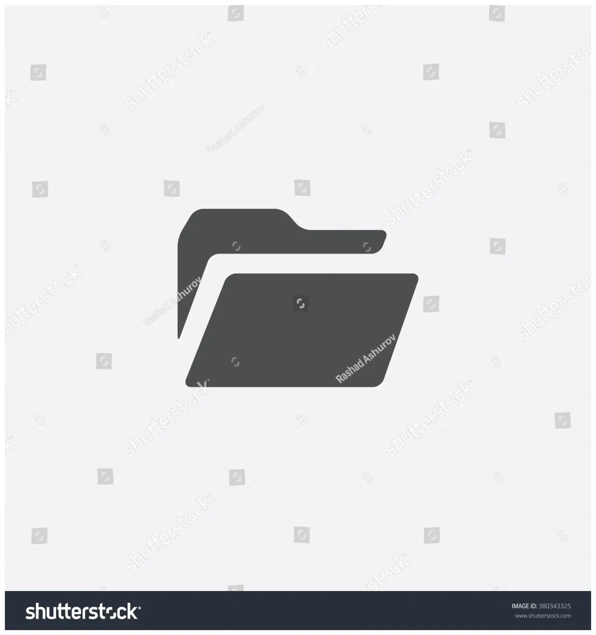 Vector Folder Icon Vector Stock Vector (Royalty Free) 380343325