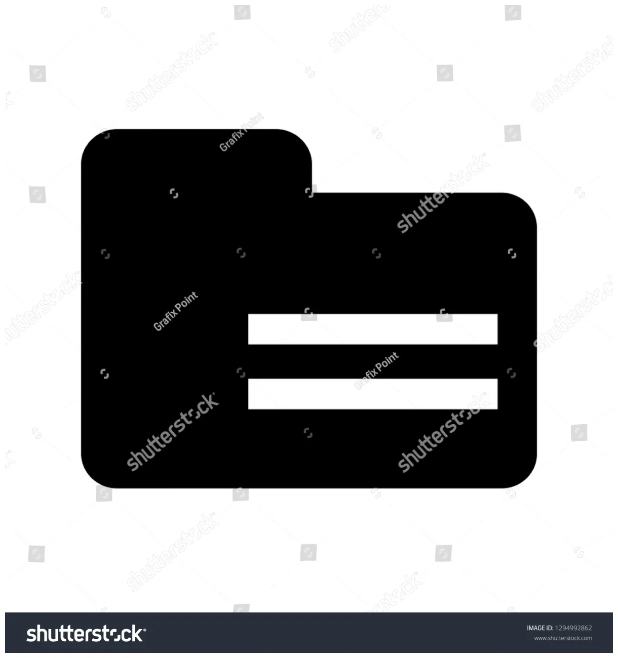 Vector folder icon stock vector 1294992862 shutterstock