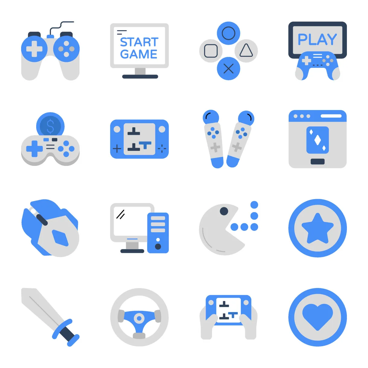 Pack of gaming flat icons 25394045 vector art at vecteezy