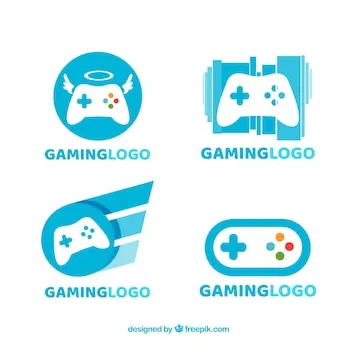 Premium vector gaming logos collection