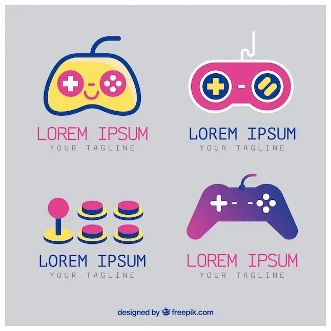 Free vector gaming logos collection