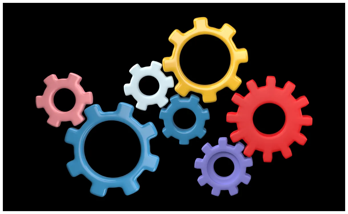 Set of gear icon 3D render, png file format. 22488739 PNG