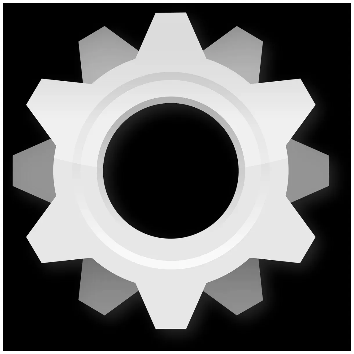 Gear Icon Png Transparent Free Light Blue Settings Gear SVG, PNG Icon,