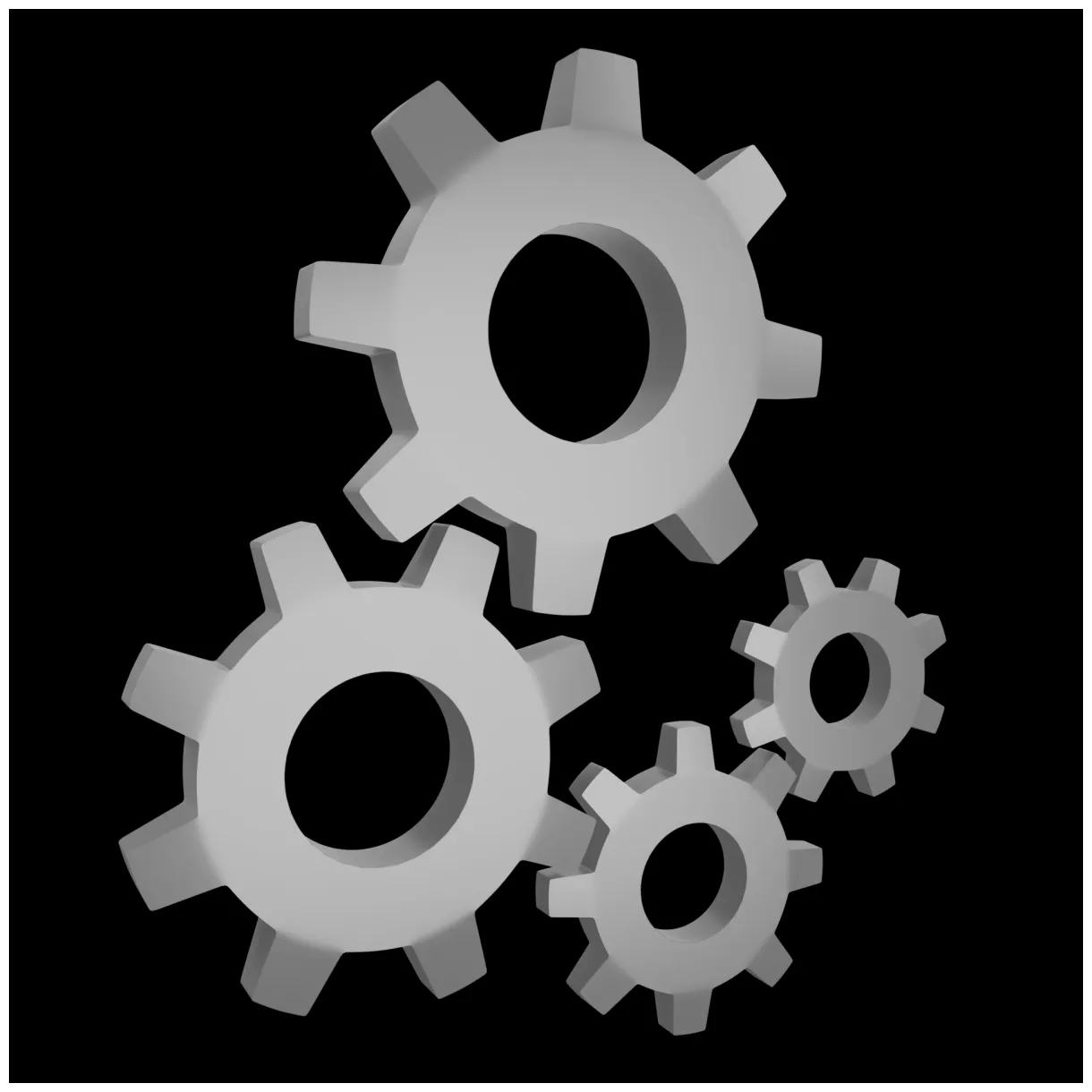 3D rendering gear icon on transparent background 10996071 PNG