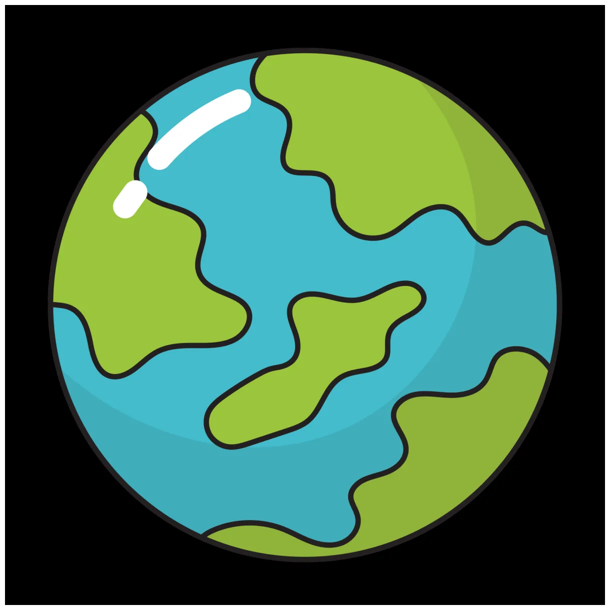 Earth globe icon. 18887528 png printable coloring page