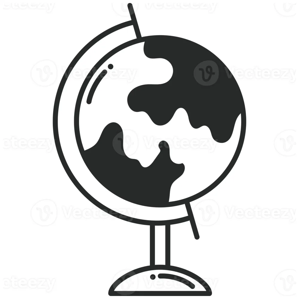 Globe icon illustration 49675867 png printable coloring page