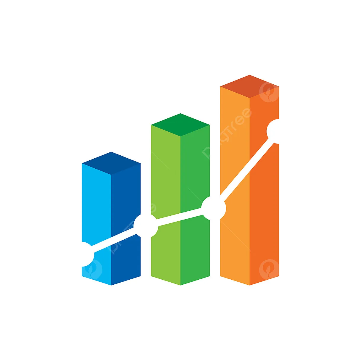 Bar graphs clipart vector, bar logo design template