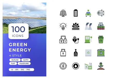 Icons ft. green & ecology envato