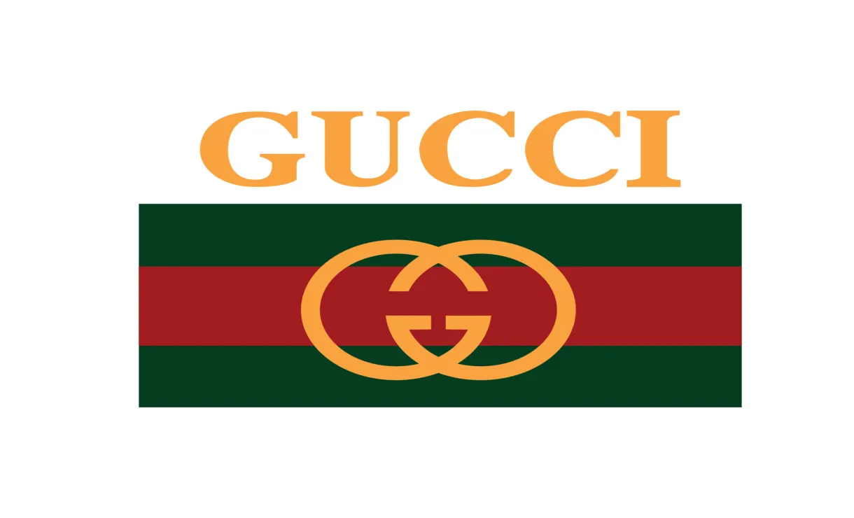 Gucci brand logo clothes with name symbol design fashion vector