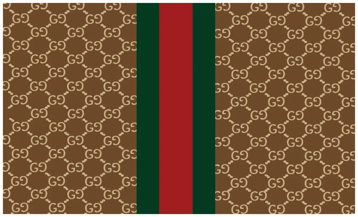 Gucci Background Logo Brand Symbol Design Clothes Fashion Vector
