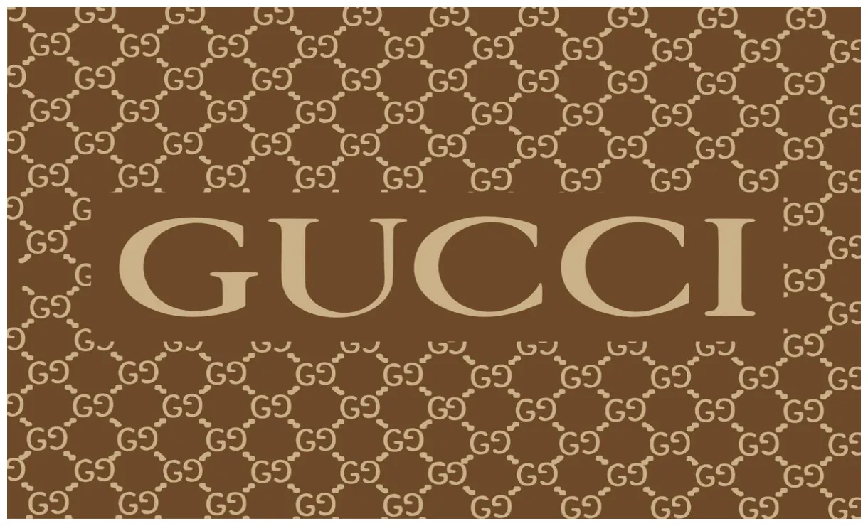 Gucci brand logo symbol with name brown design clothes fashion vector