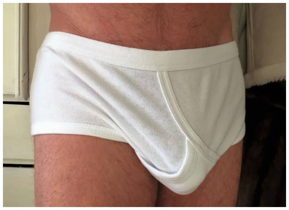 Men's White Cotton Y-Front Briefs in 5 Sizes | eBay UK