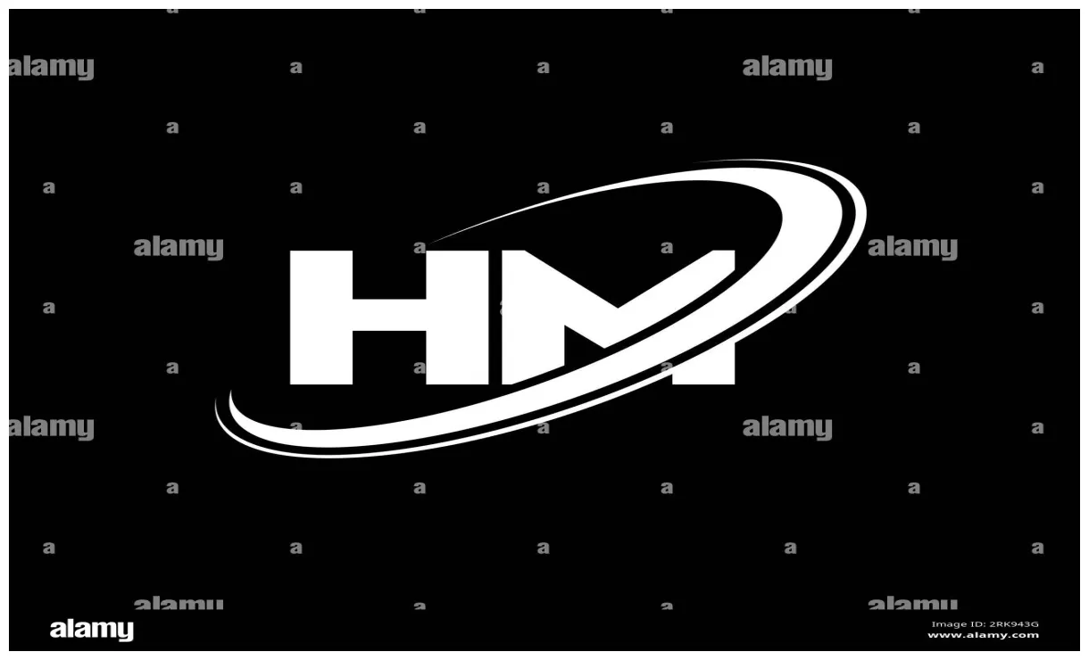 Hm h m letter logo design. initial letter hm linked circle uppercase