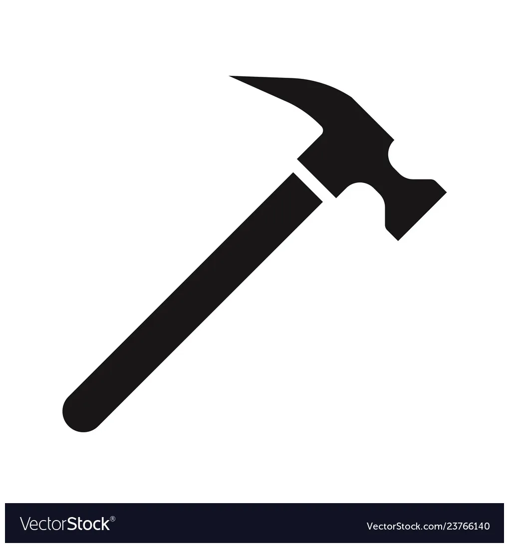 Hammer icon vector vectorstock printable coloring page