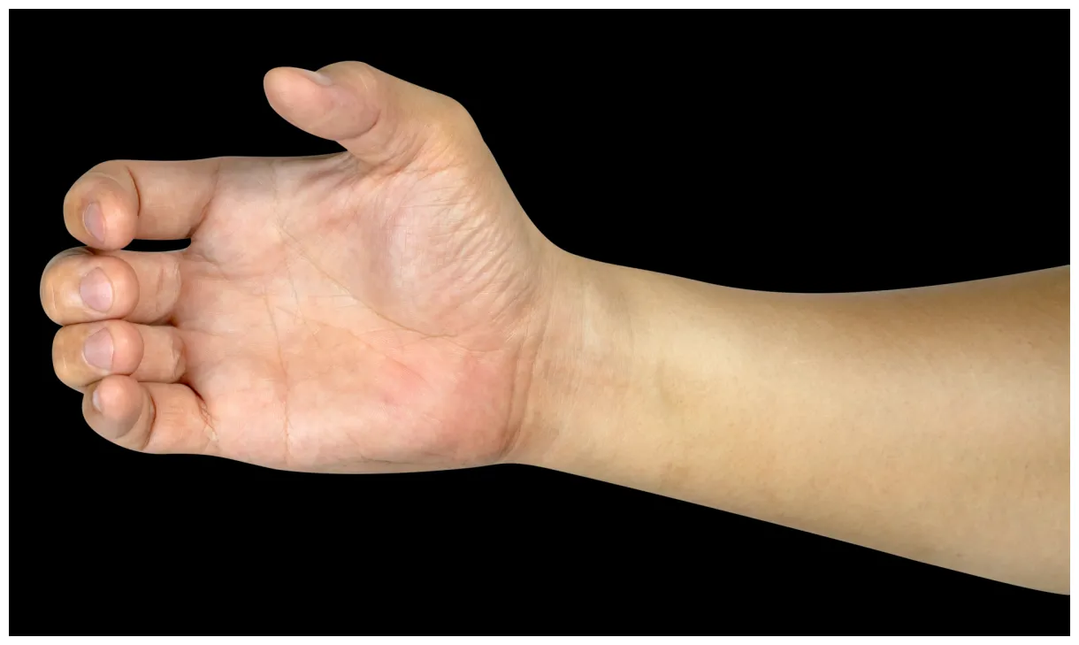 Hand holding something isolated 22786598 png