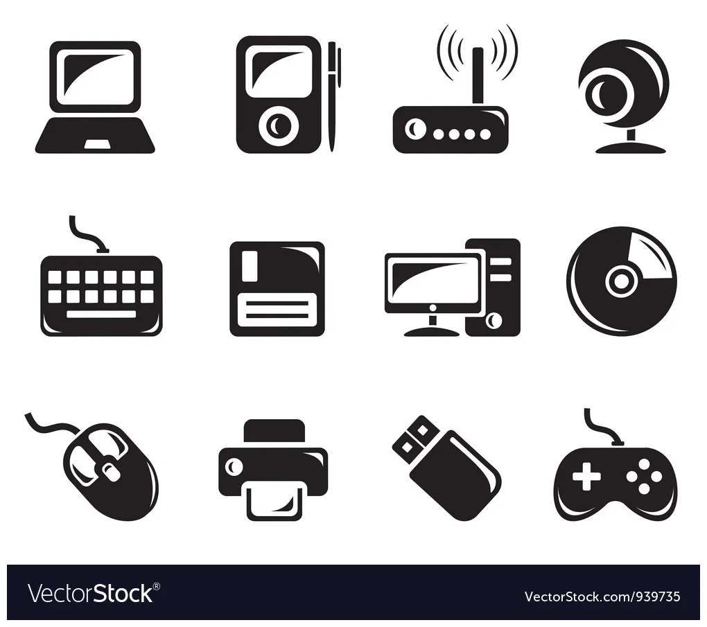 Hardware icons Royalty Free Vector Image - VectorStock