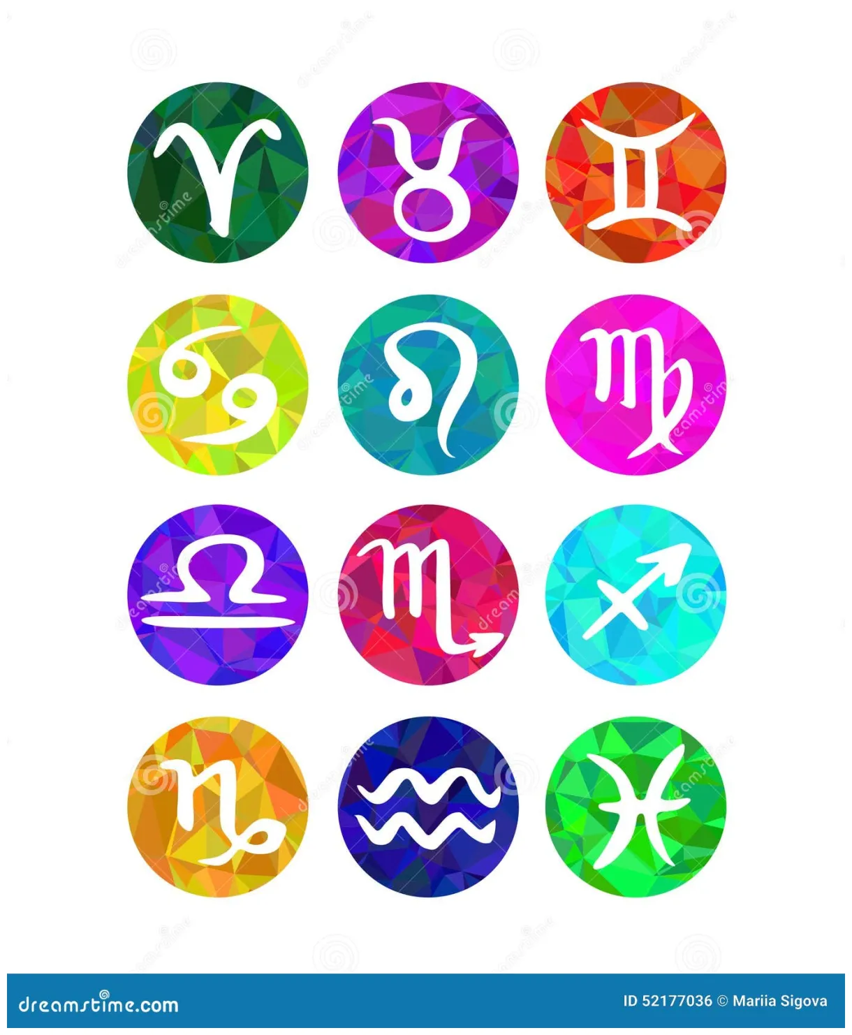 Twelve gold embossed zodiac symbols vector