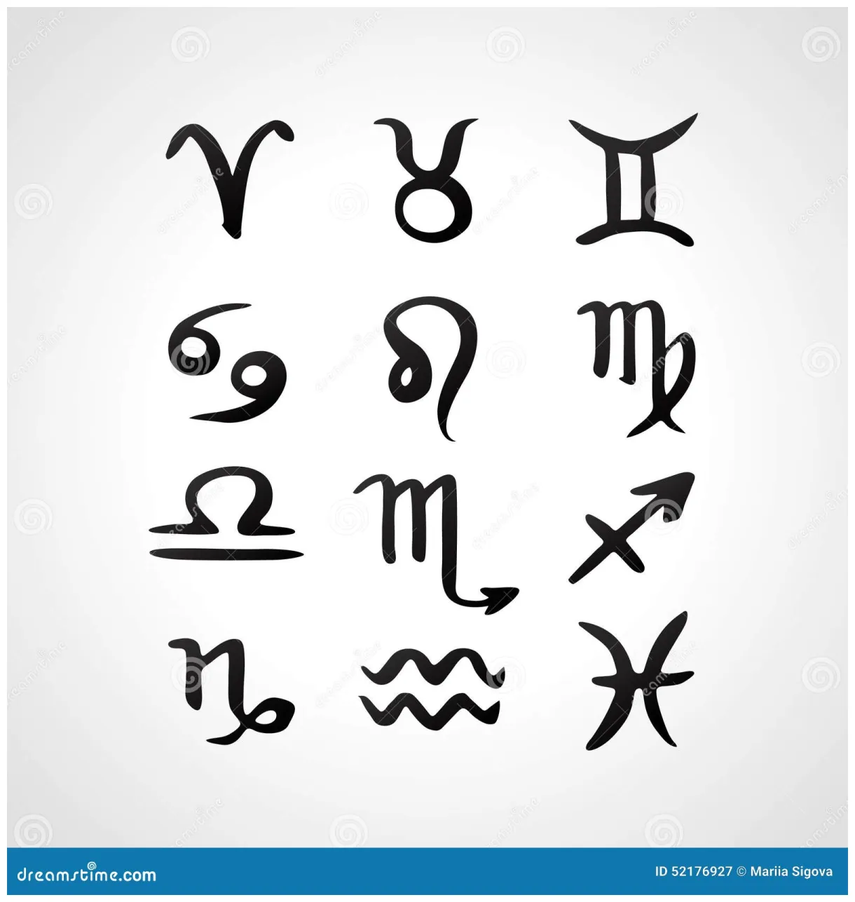 Twelve gold embossed zodiac symbols vector