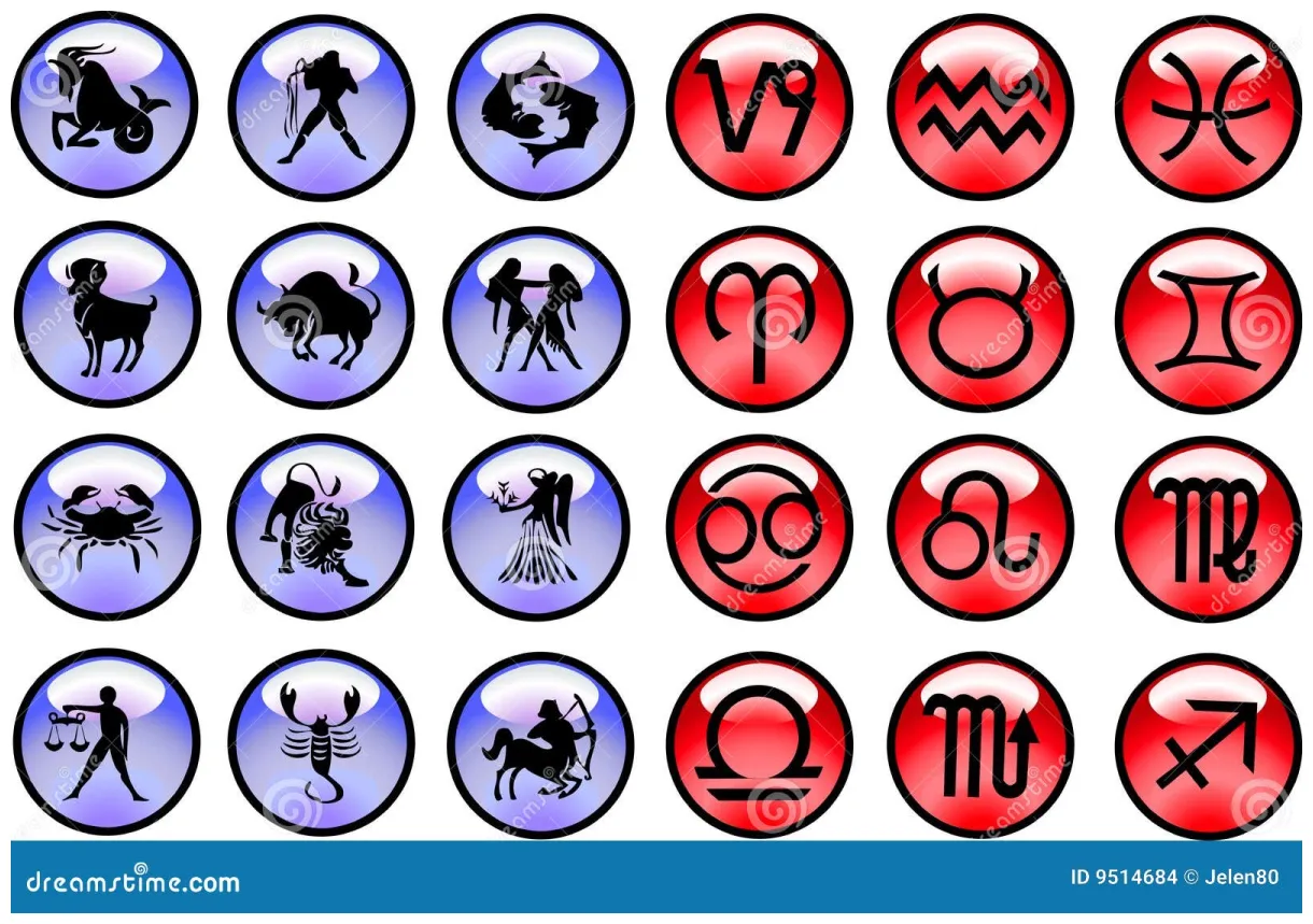 Horoscope signs and symbols stock vector illustration of gemini