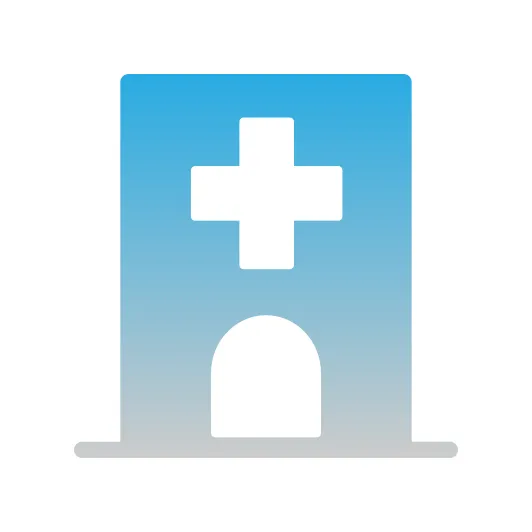 Hospital generic gradient fill icon printable coloring page