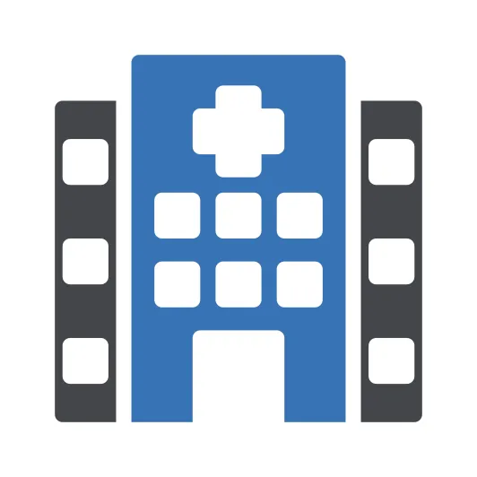 Hospital generic blue icon