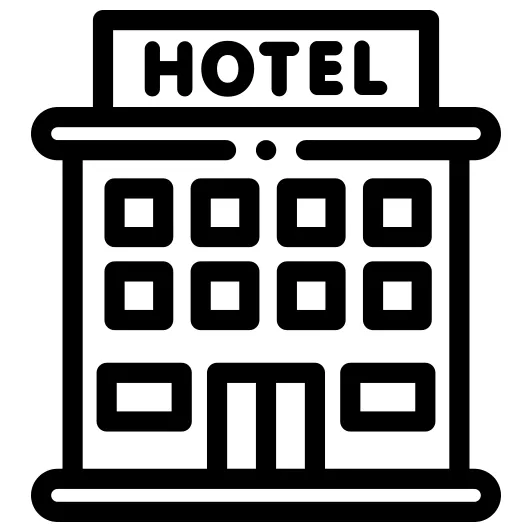 Hotel detailed rounded lineal icon