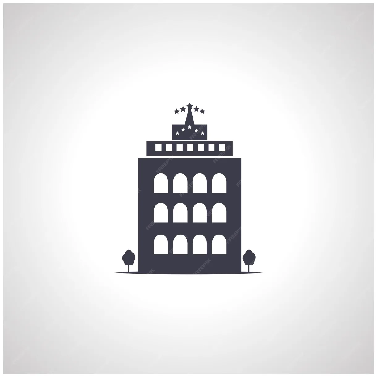 Premium vector hotel building icon hotel isolated icon