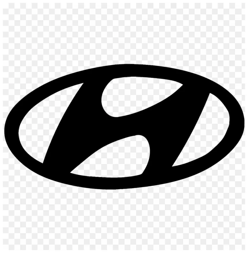 Hyundai logo black logo hyundai vector png with transparent printable coloring page