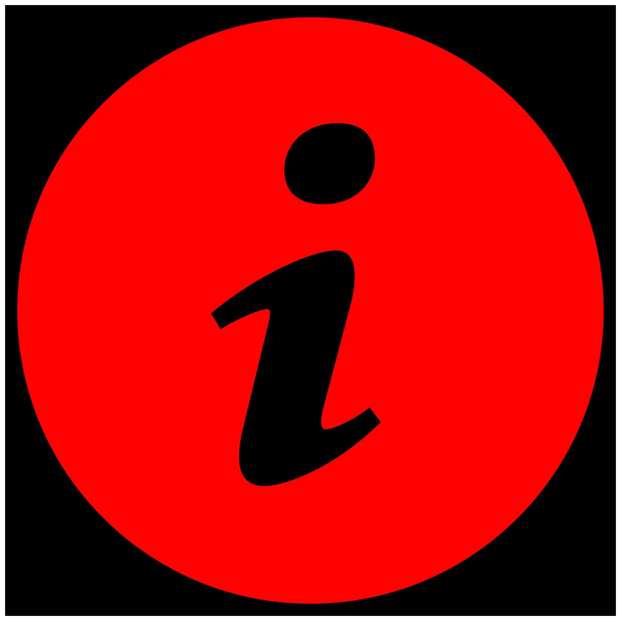 Info symbol vector graphics free public domain