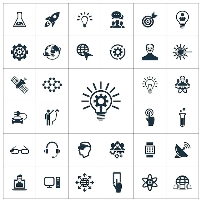 Premium Vector | Innovation icons universal set