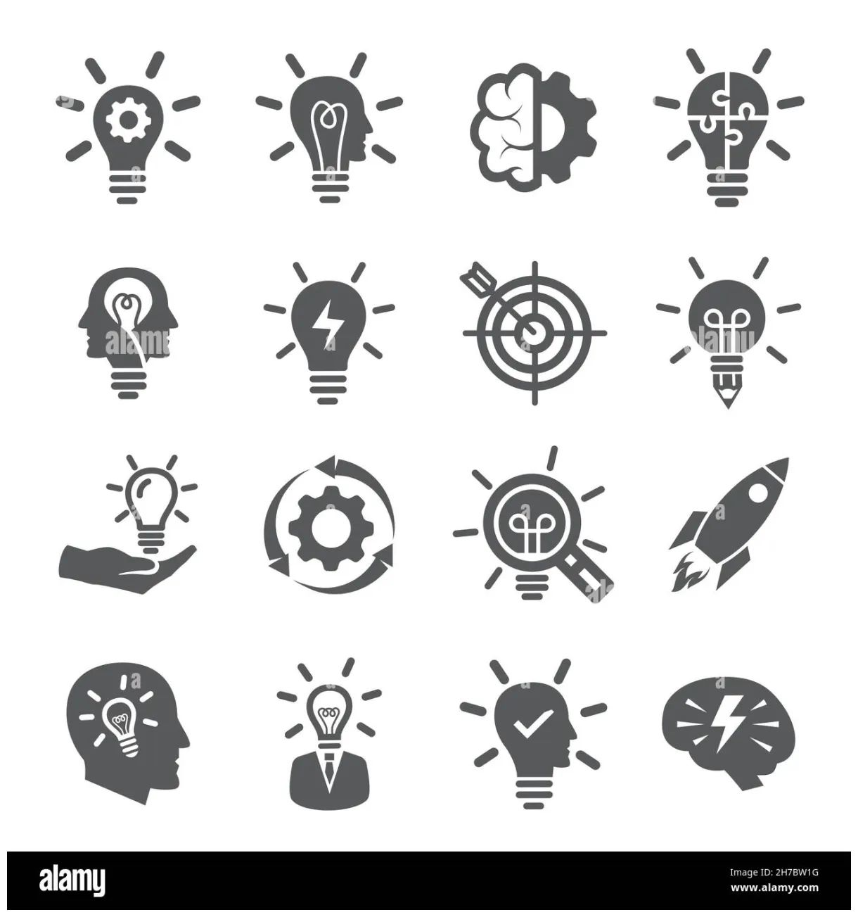 Innovation icons set on white background Stock Vector Image & Art - Alamy