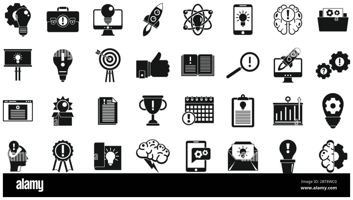 Modern innovation icons set. Simple set of modern innovation vector