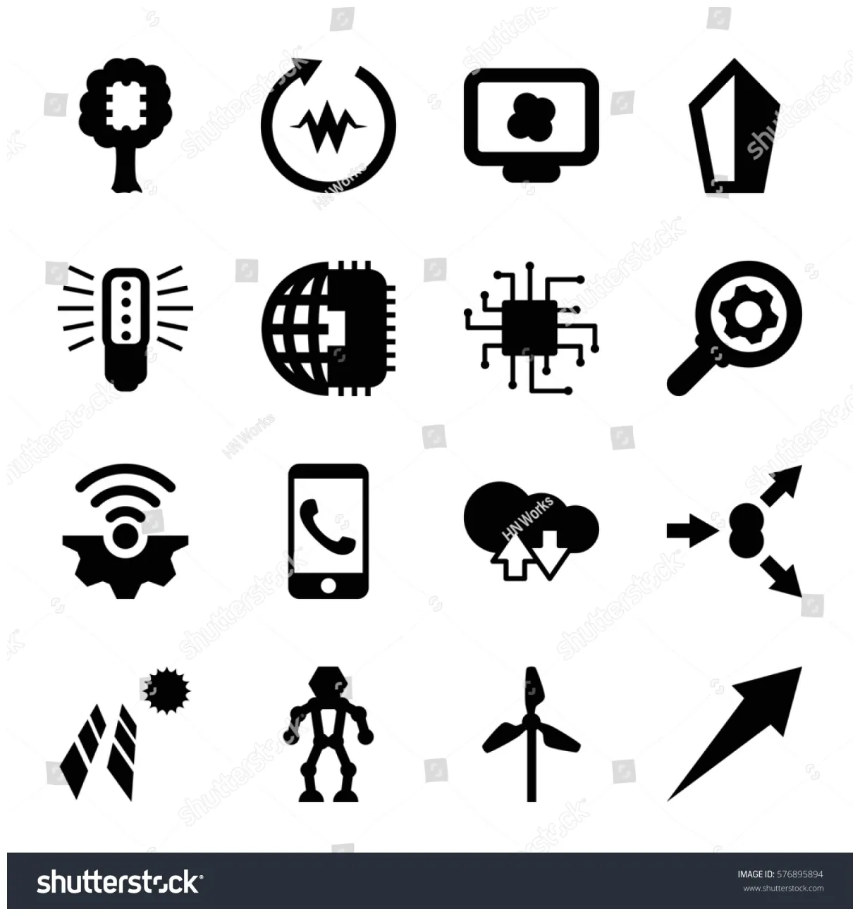 Innovation Icon Set 16 Innovation Filled Stock Vector (Royalty Free
