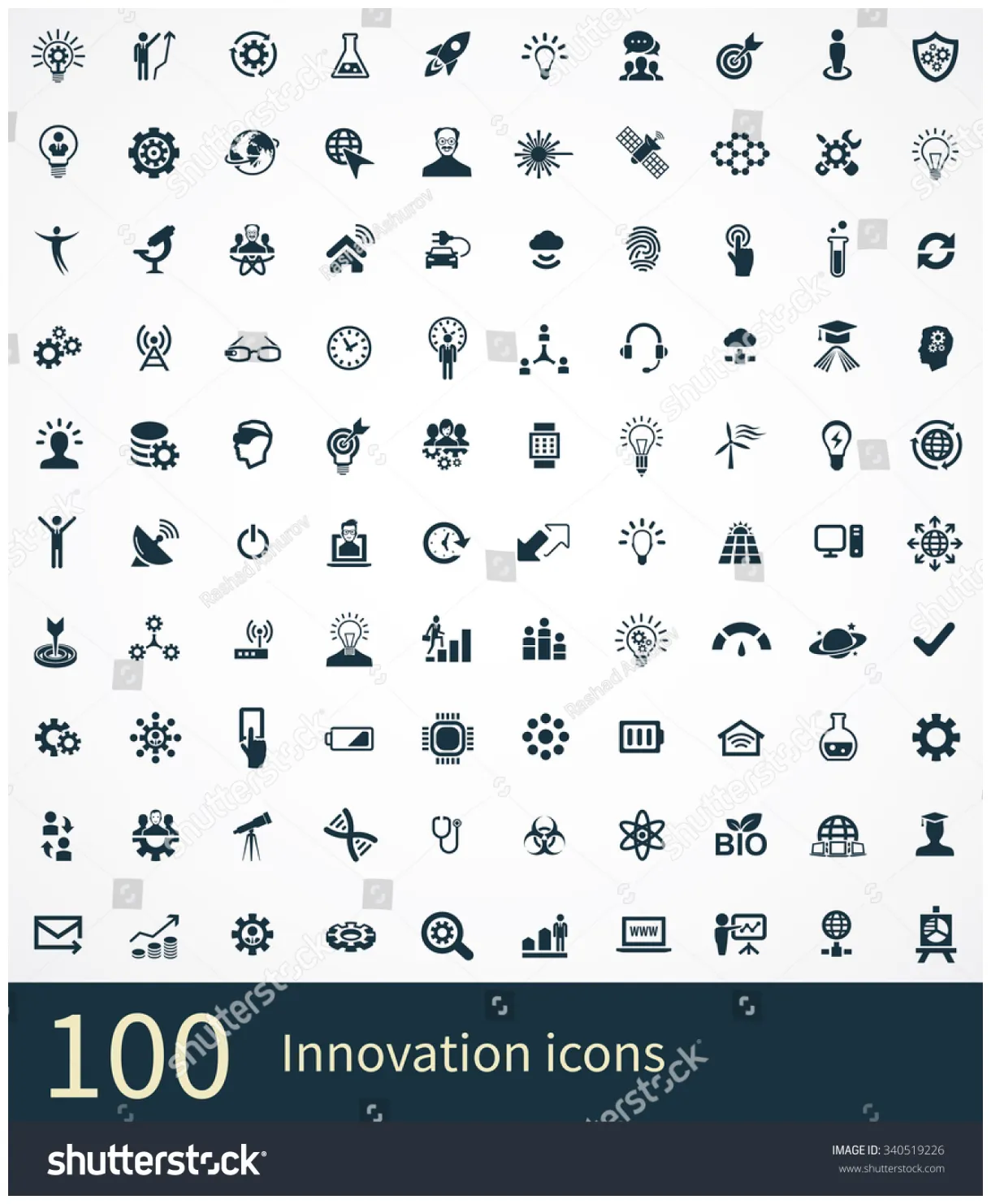 Innovation Icons Vector Set Stock Vector (Royalty Free) 340519226