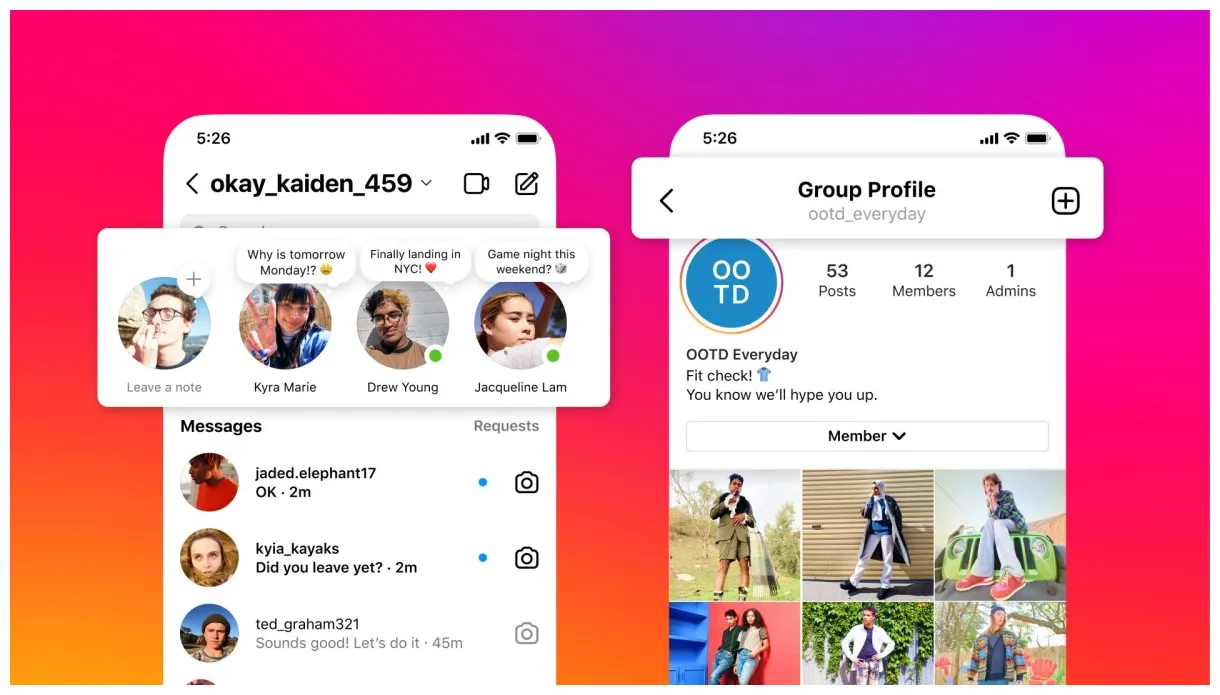 Instagram now supports text updates with launch of notes, adds other