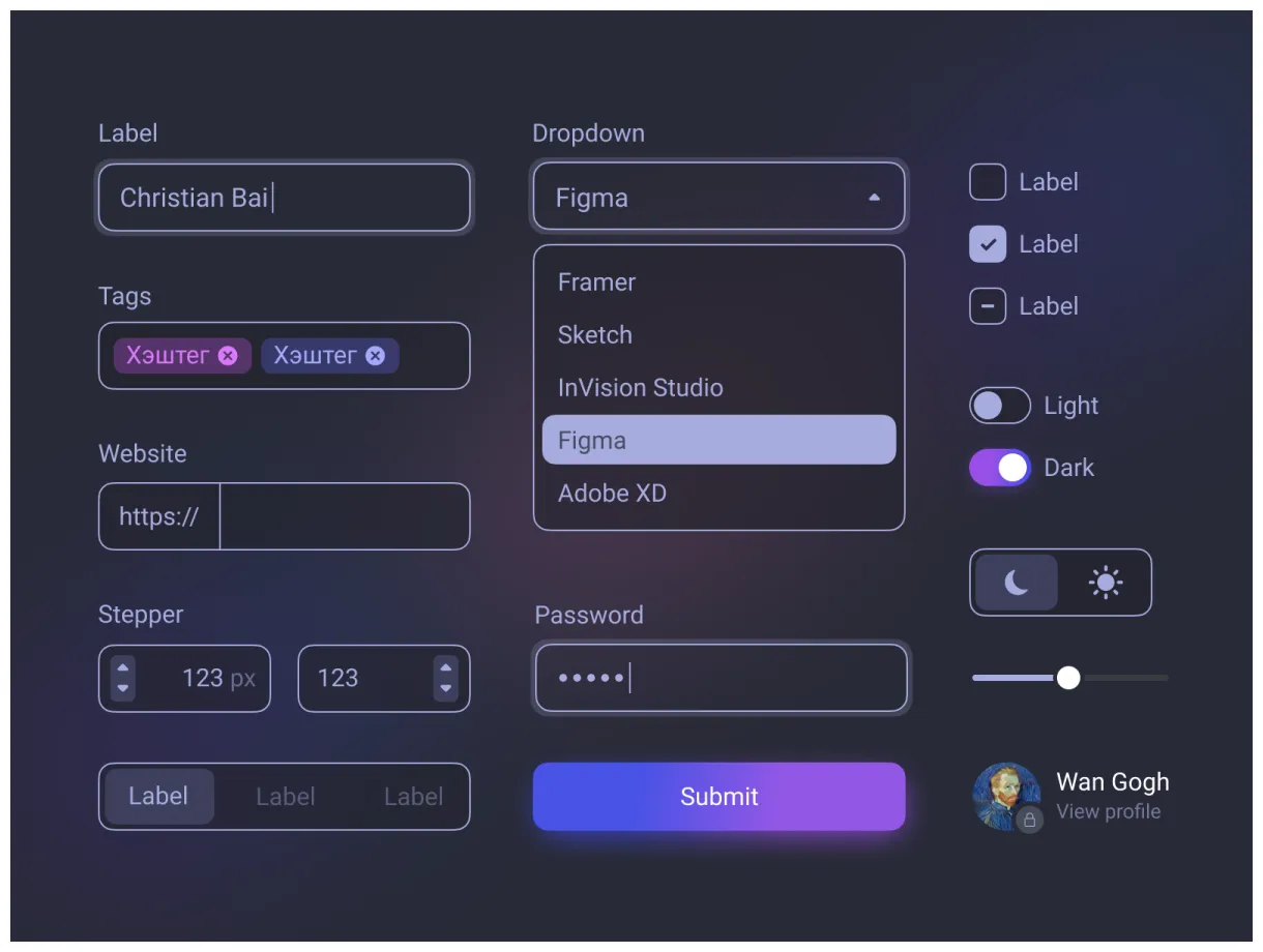 Interface ui elements behance