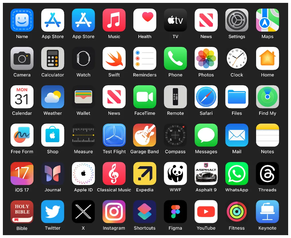 Download free ios 17 app icons figma free app icons, figma
