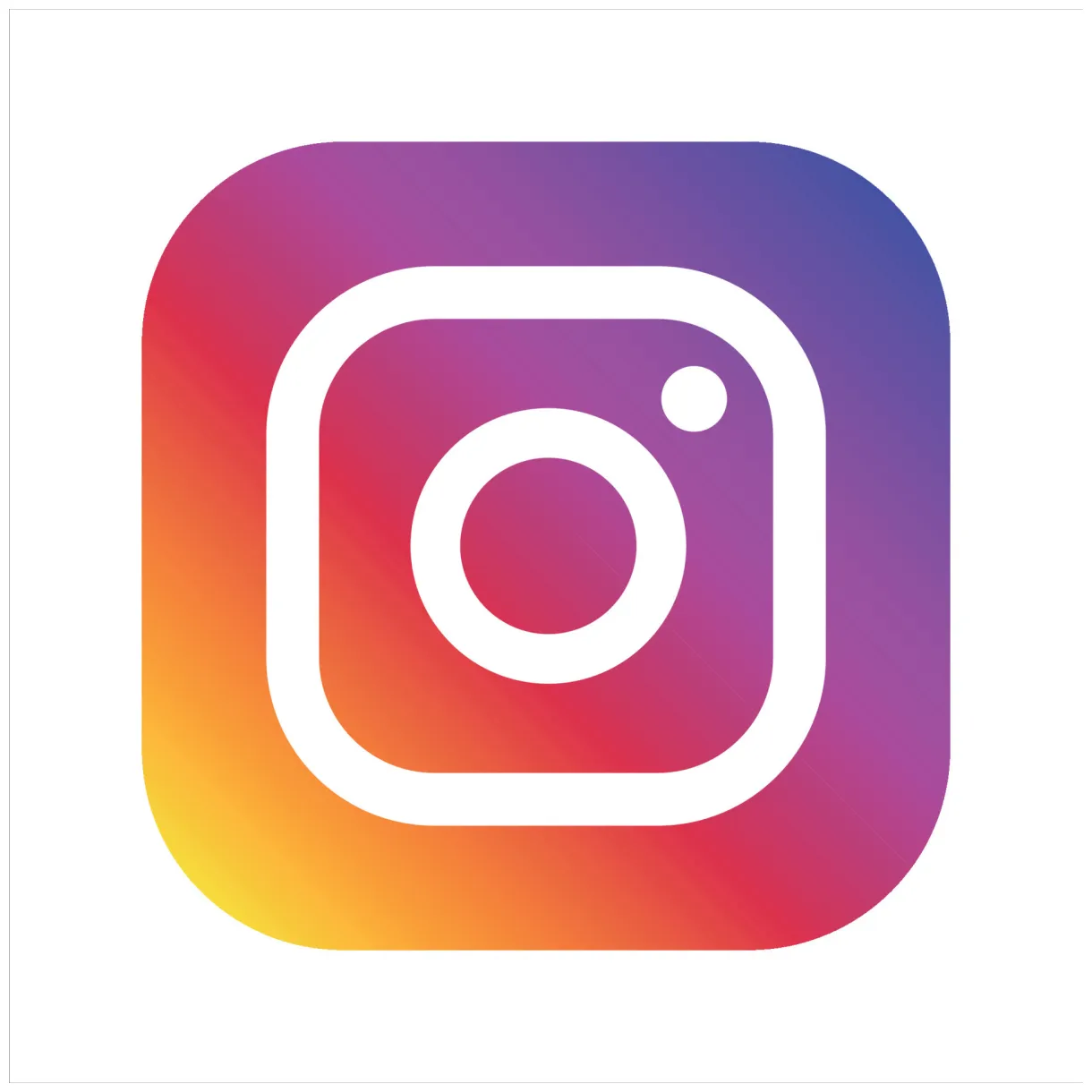Instagram icon, ios instagram social media logo on white