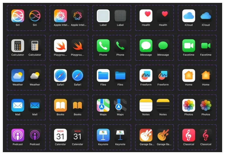 Download free dark ios 18 app icons pack free app icons