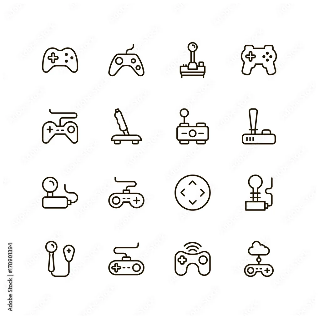 Joystick flat icon stock vector adobe stock