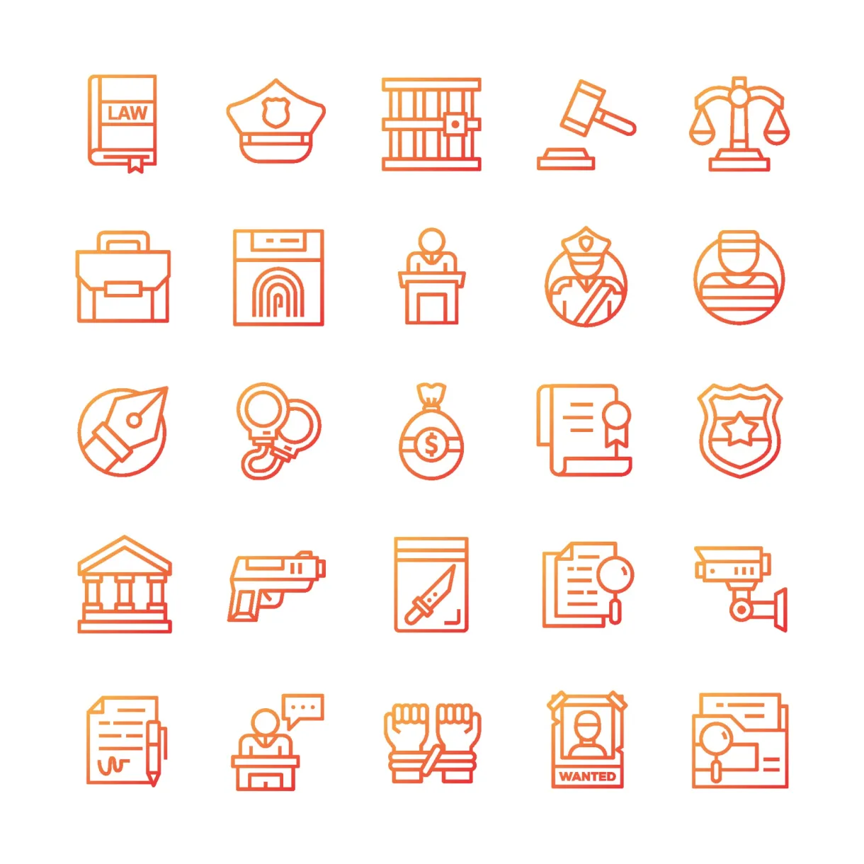 Set of with gradient style. 2294745 vector art at vecteezy