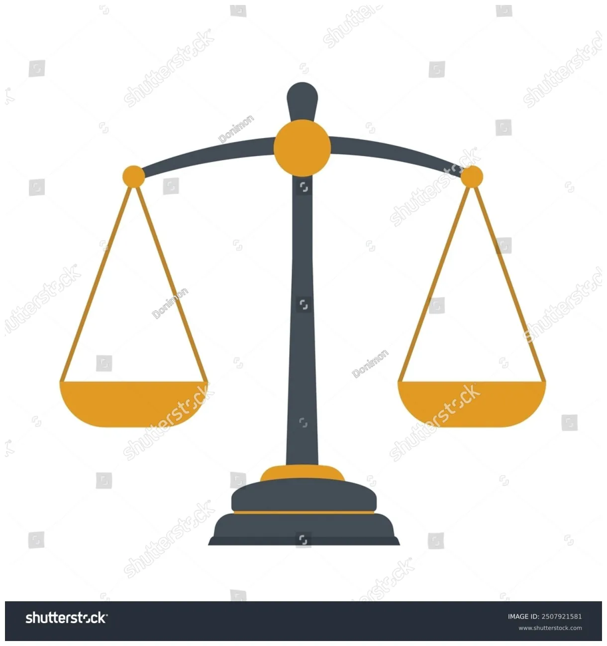 Scales justice icon law stock vector