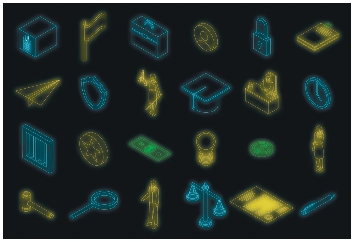 Set vector neon 12321834 vector art at vecteezy