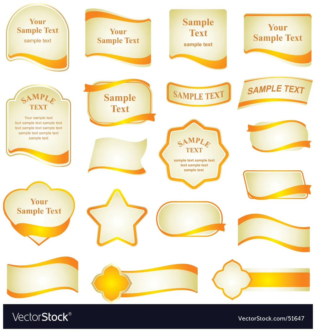 Label vector vectorstock