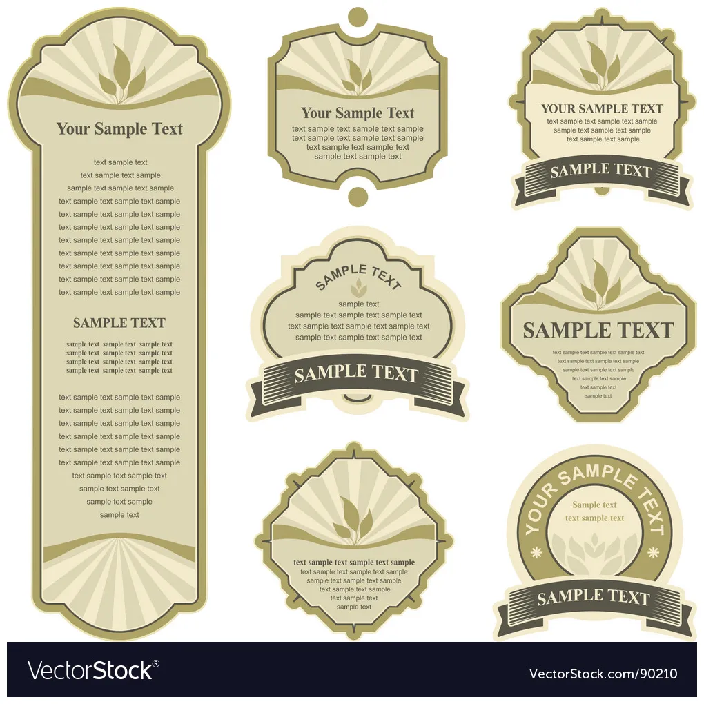 Label vector vectorstock