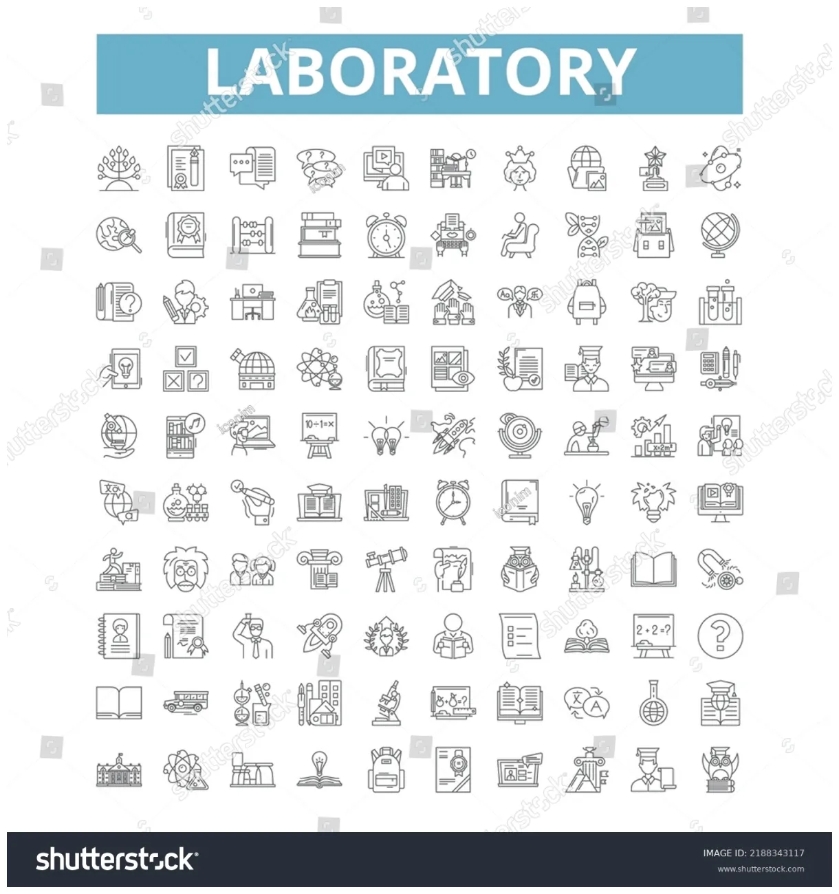 Line symbols web signs stock vector printable coloring page