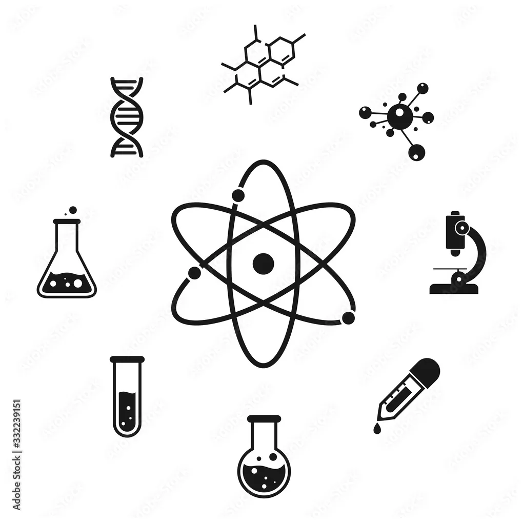 Science on white . chemistry icon vector