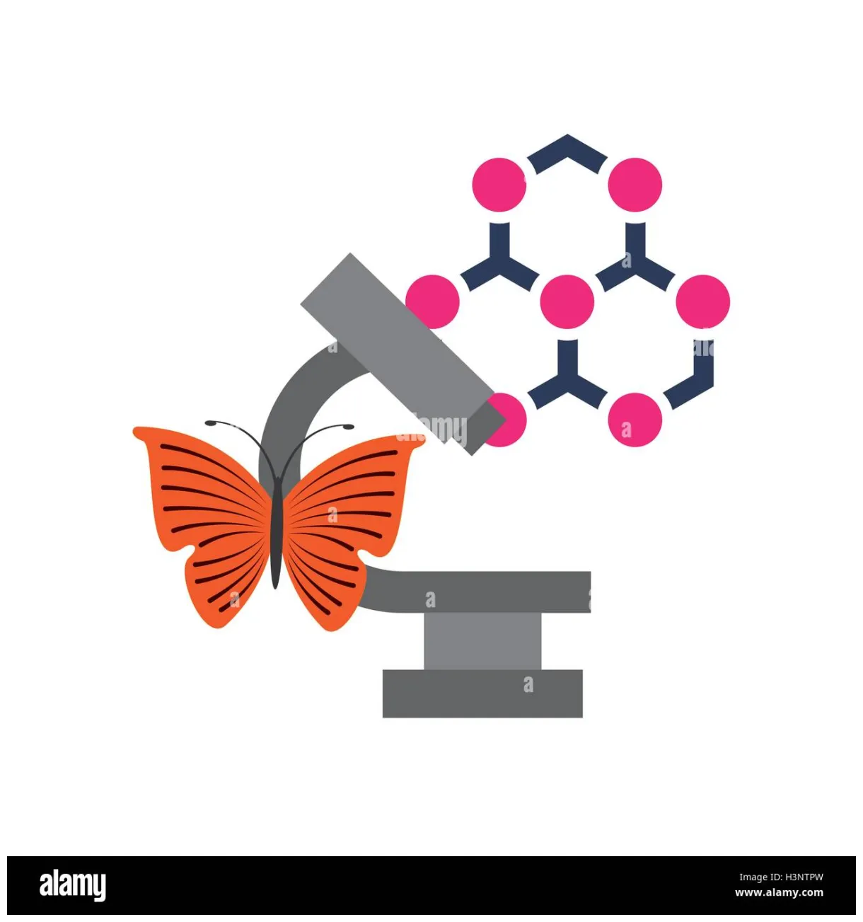 Microscope laboratory scientific line icons stock vector & art